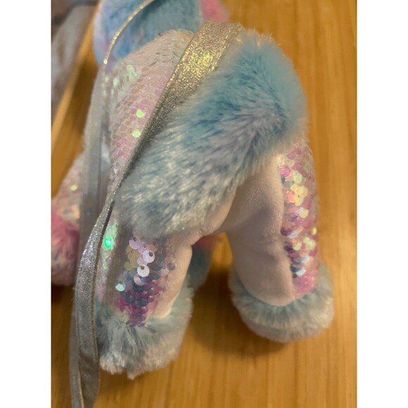 Midwood Brands Unicorn Rainbow Sequin Stuffed Animal Purse  10" - Picture 9 of 9